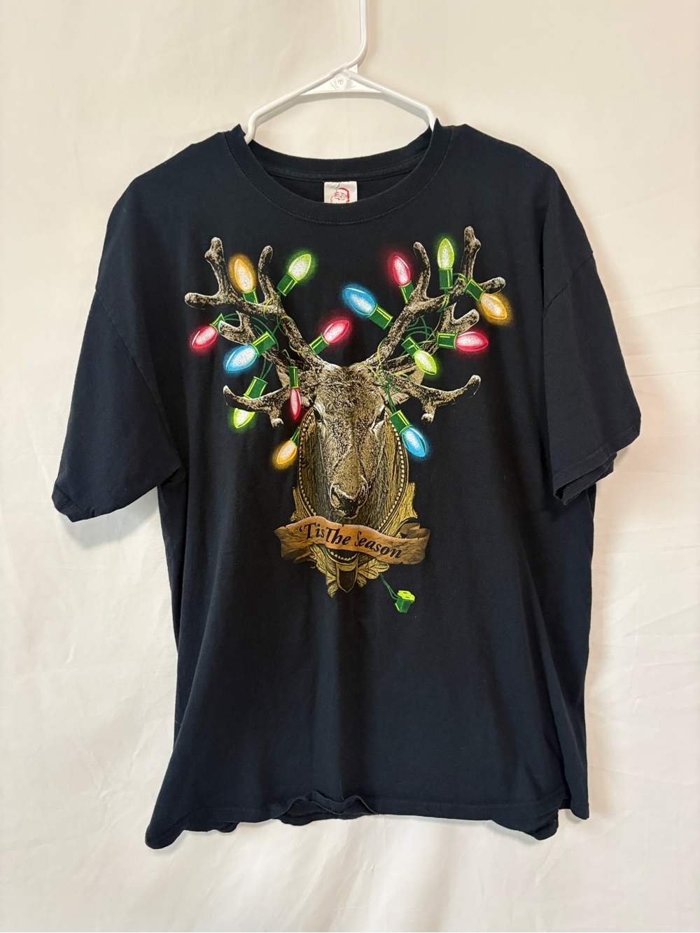 DEC.25th Deer Christmas Lights Graphic Tee